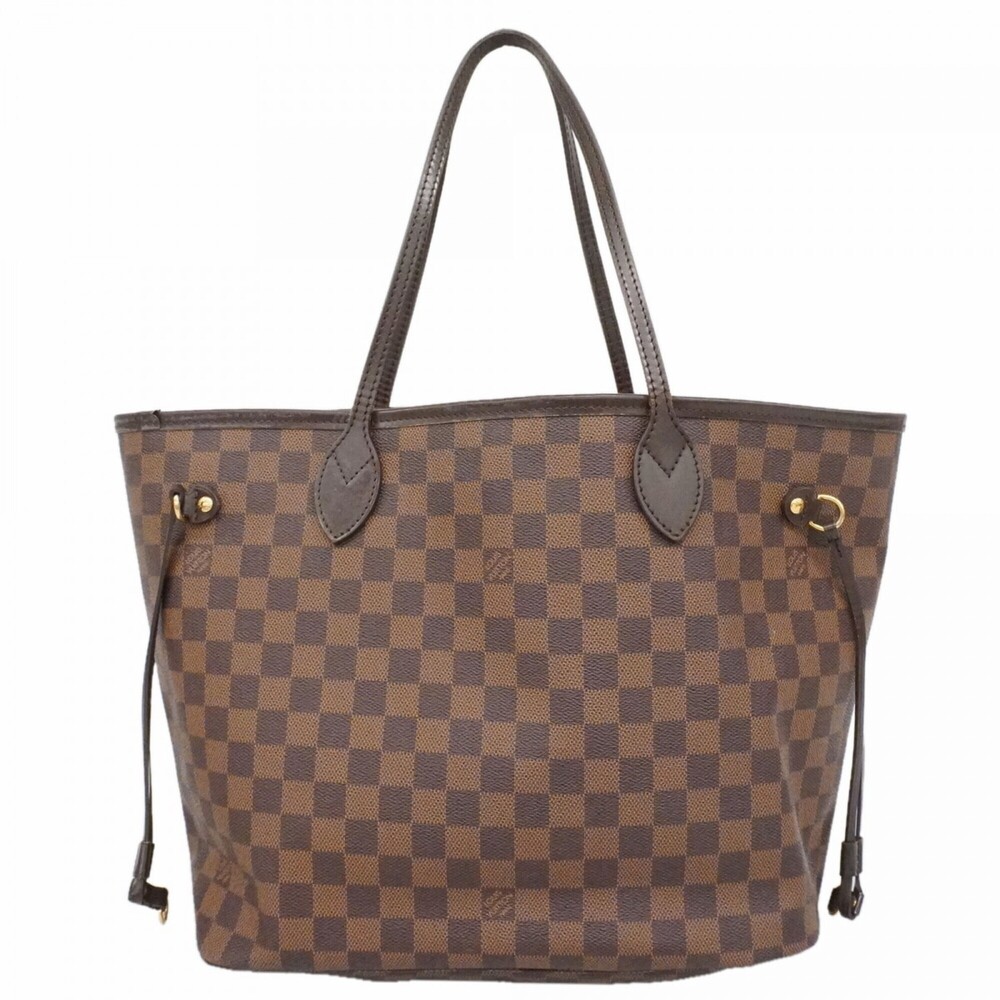 LOUIS VUITTON Authentic Brown Damier Neverfull MM Tote Bag